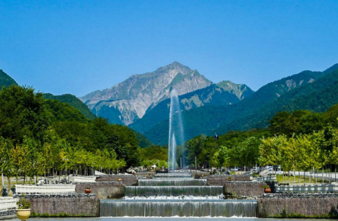 Scenic landscape of Bajy-Gabala during sunrise